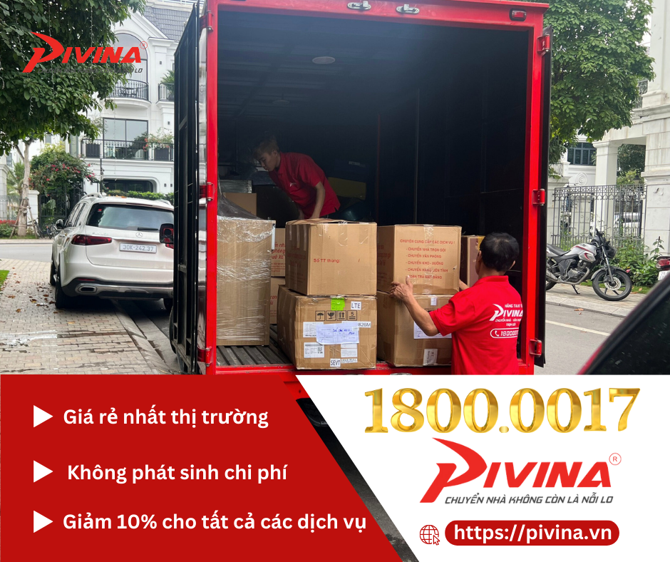 Pivina - dịch vụ chuyển nhà, chuyển văn phòng trọn gói và dịch vụ cho thuê xe tải