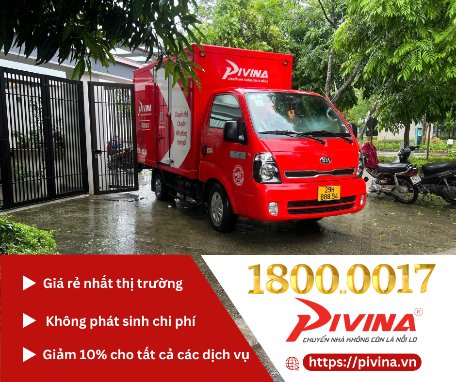 Pivina - dịch vụ chuyển nhà trọn gói, chuyển văn phòng trọn gói