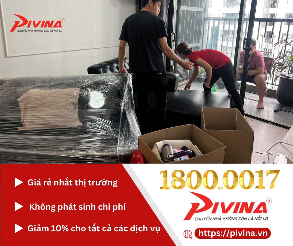 Dịch vụ chuyển nhà, chuyển văn phòng trọn gói PIVINA với hơn 10 năm trong ngành