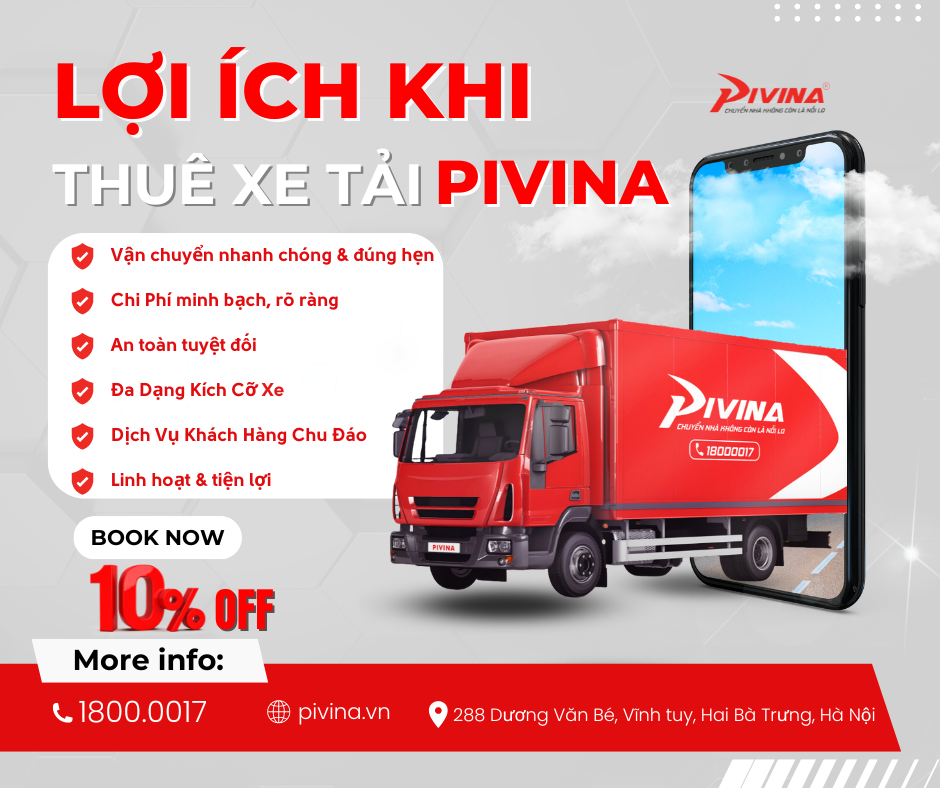 Lợi ích khi thuê xe tải Pivina