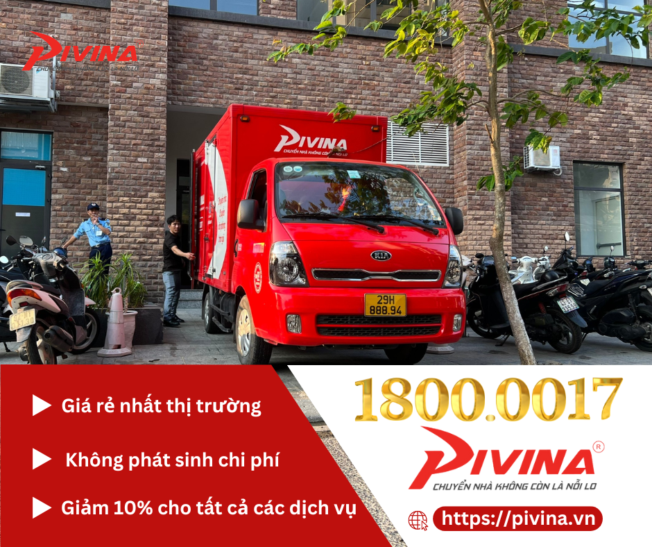 Pivina - Dịch vụ chuyển nhà, chuyển văn phòng trọn gói giá rẻ