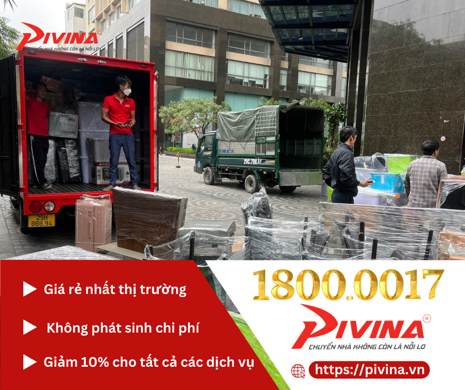  PIVINA dịch vụ chuyển nhà, chuyển văn phòng trọn gói 