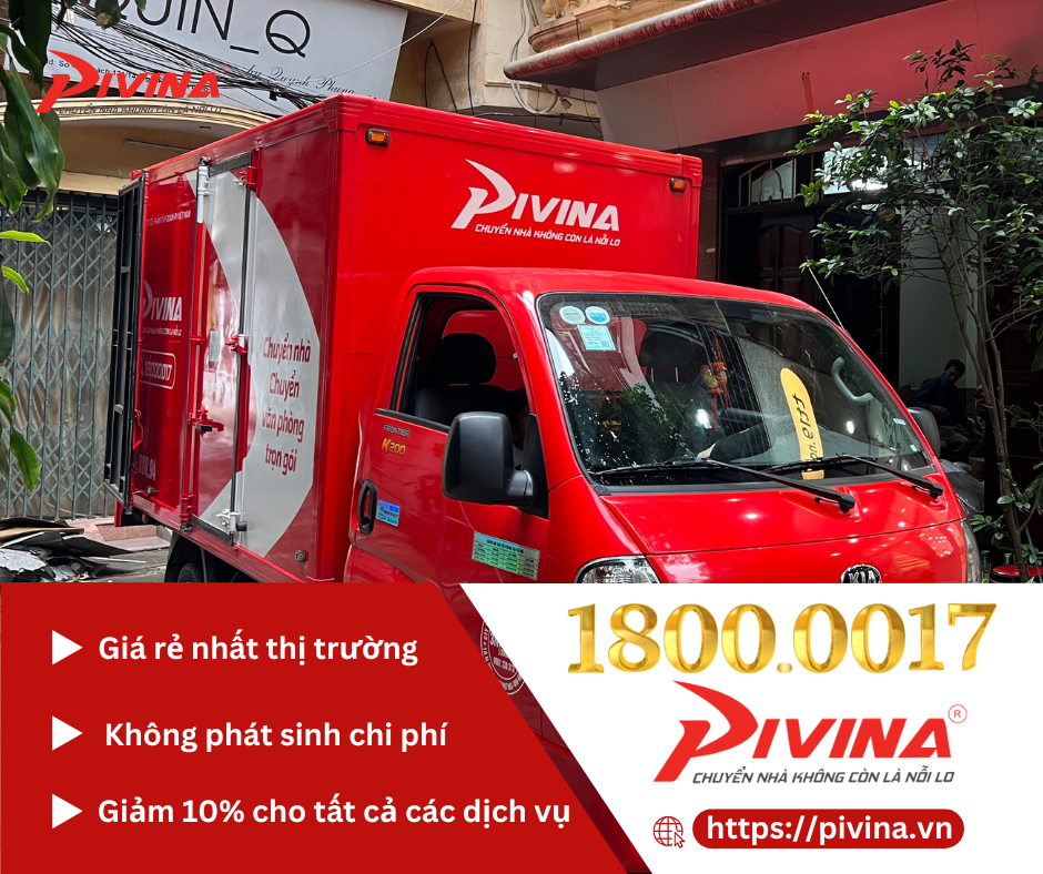 Dịch vụ chuyển nhà giá rẻ, chuyển văn phòng trọn gói Pivina