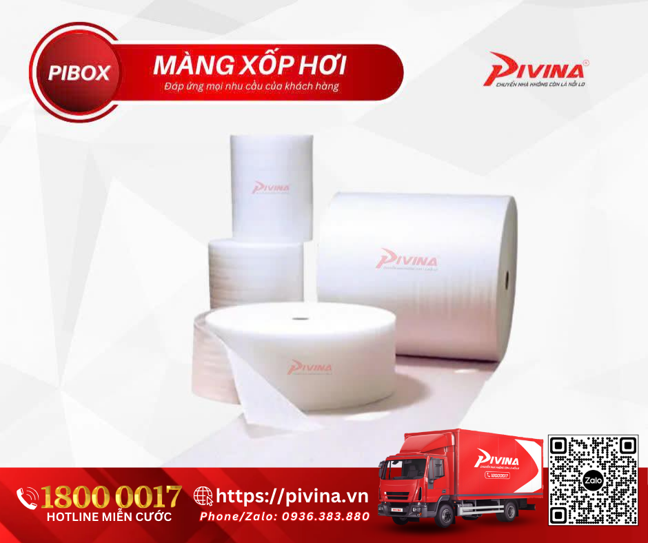 PIVINA sản xuất, cung cấp và phân phối các loại màng Pe màng xốp hơi