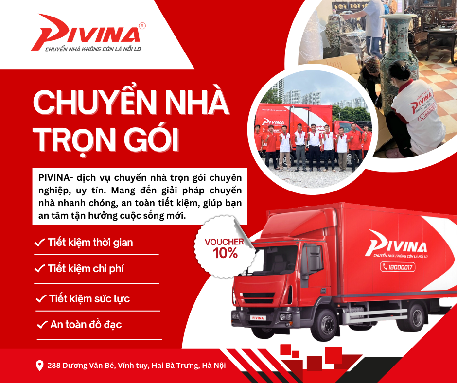 Dịch vụ chuyển nhà trọn gói Pivina