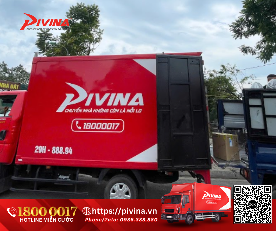 Pivina cung cấp các dịch vụ chuyển nhà, chuyển văn phòng trọn gói, cho thuê xe tải chuyên nghiệp