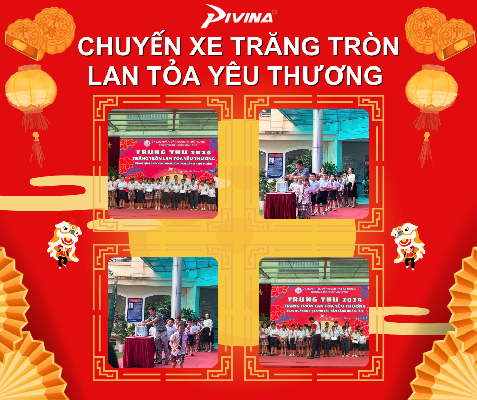 Pivina Chuyến xe trăng tròn lan toả yêu thương