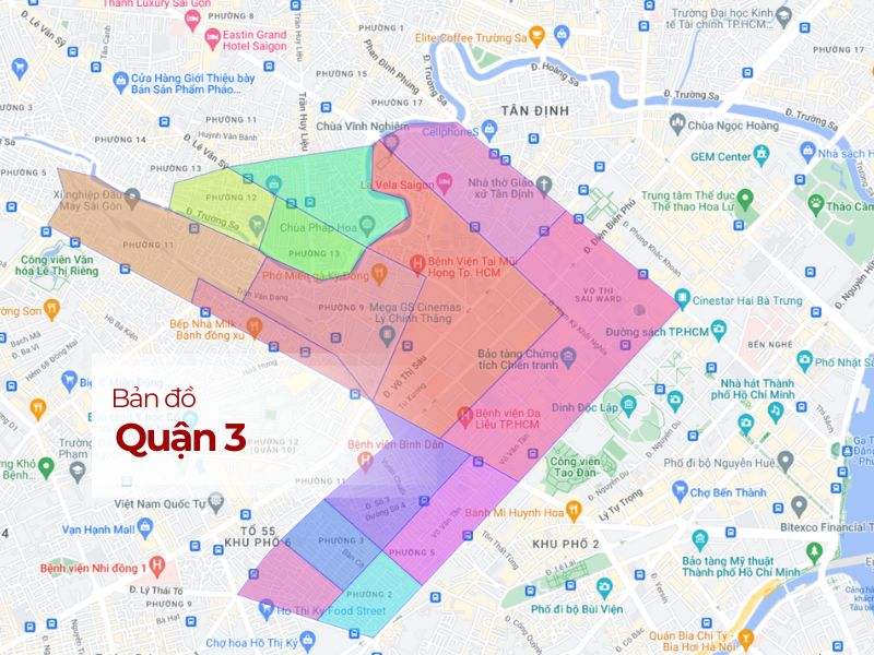 Địa bàn Quận 3 thành phố Hồ Chí Minh