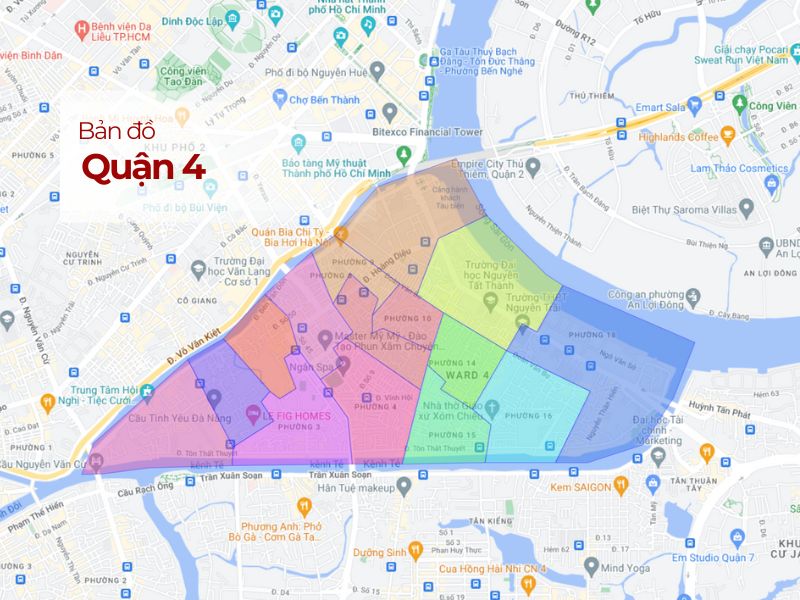 Bản đồ quận 4 thành phố Hồ Chí Minh