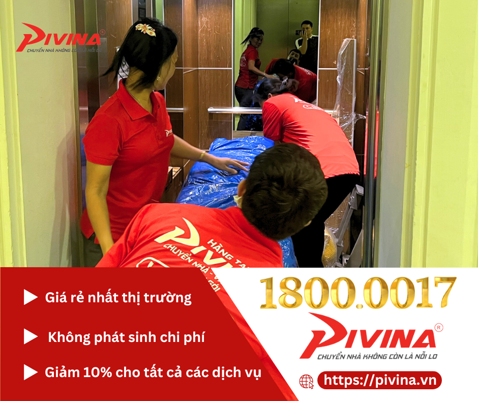 Dịch vụ chuyển nhà trọn gói của Pivina tại quận Long Biên