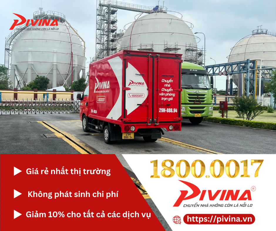 Pivina cung cấp các dịch vụ chuyển nhà, chuyển văn phòng trọn gói, cho thuê xe tải giá rẻ tại Quận 6