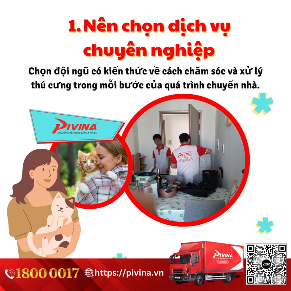 Lựa chọn dịch vụ chuyên nghiệp khi chuyển nhà có thú cưng