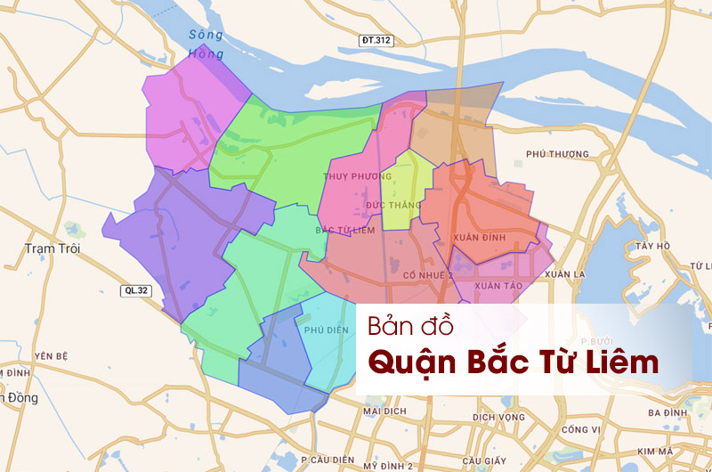 Địa bàn quận Bắc Từ Liêm Hà Nội