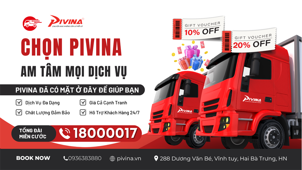 Pivina - chuyển nhà, chuyển văn phòng trọn gói tại quận Hoàn Kiếm